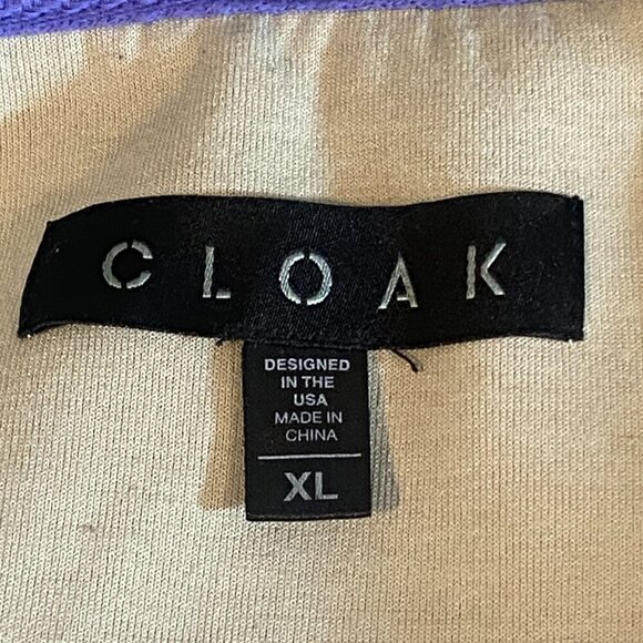CLOAK Hidden in Plain Sight Boxy Cropped Full Zip Hoodie XL #319H - Picture 10 of 12